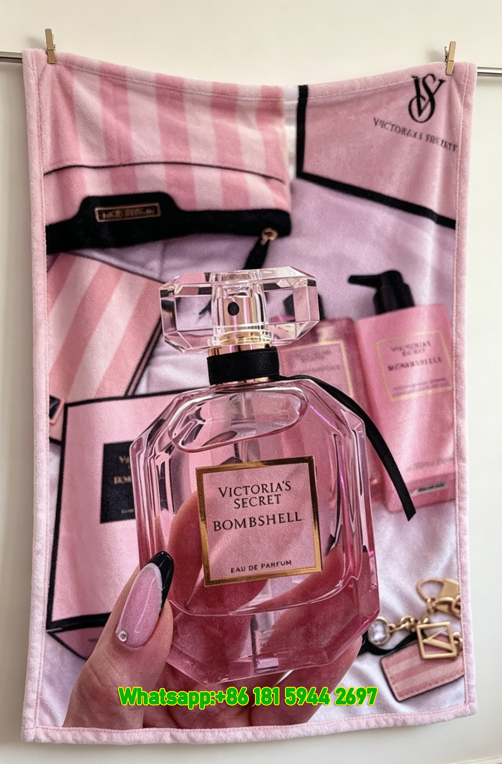 Victoria's Secret Touch of Magic Flannel Fleece Throw Blanket V009